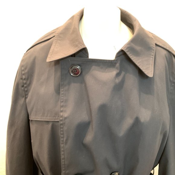 DS CP Garrison Collection men's black trench coat size 40R zip out lining - Picture 3 of 16